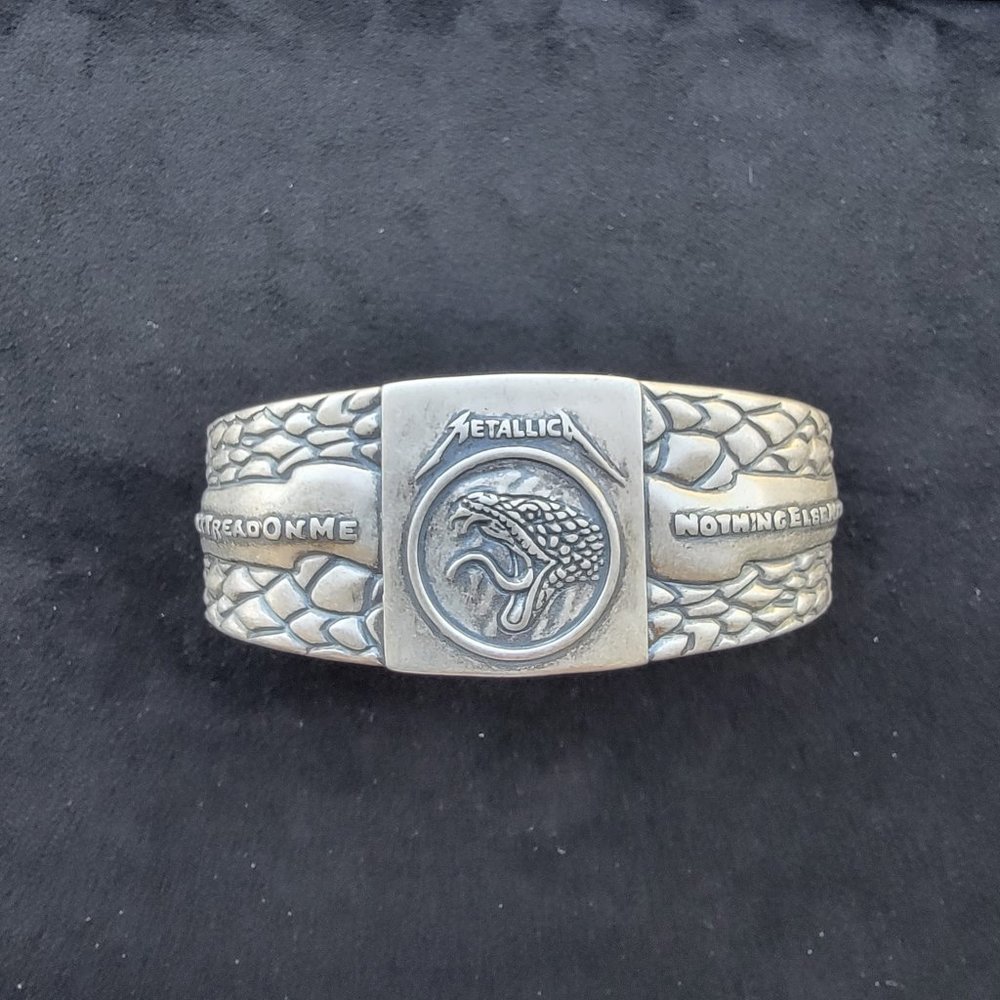 Metallica Bracelet 925 Silver Black Album Nothing Else Matters